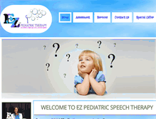 Tablet Screenshot of ezpediatricspeech.com
